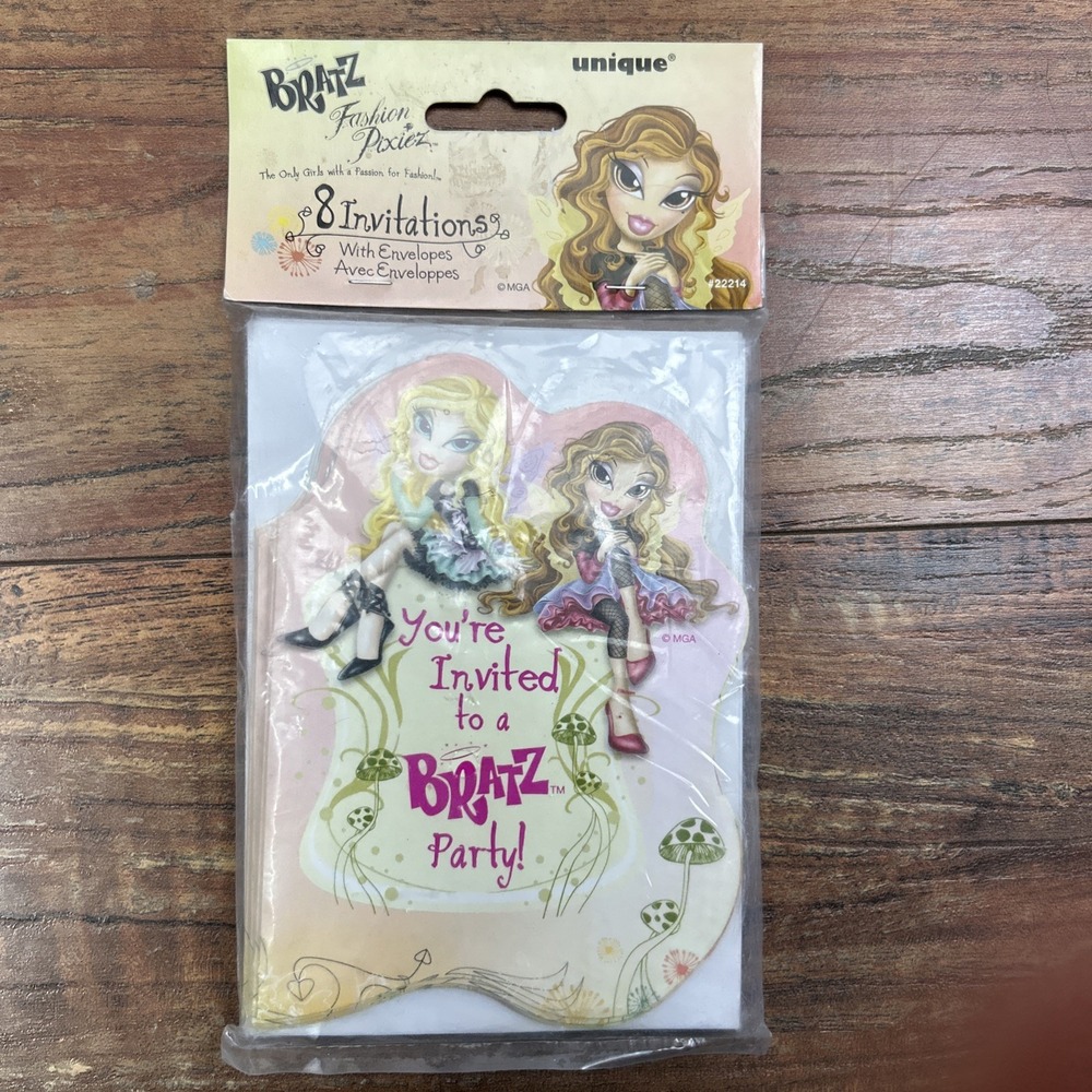 Bratz Fashion Pixiez Girls‎ Party Invitations With Envelopes 8ct By Unique